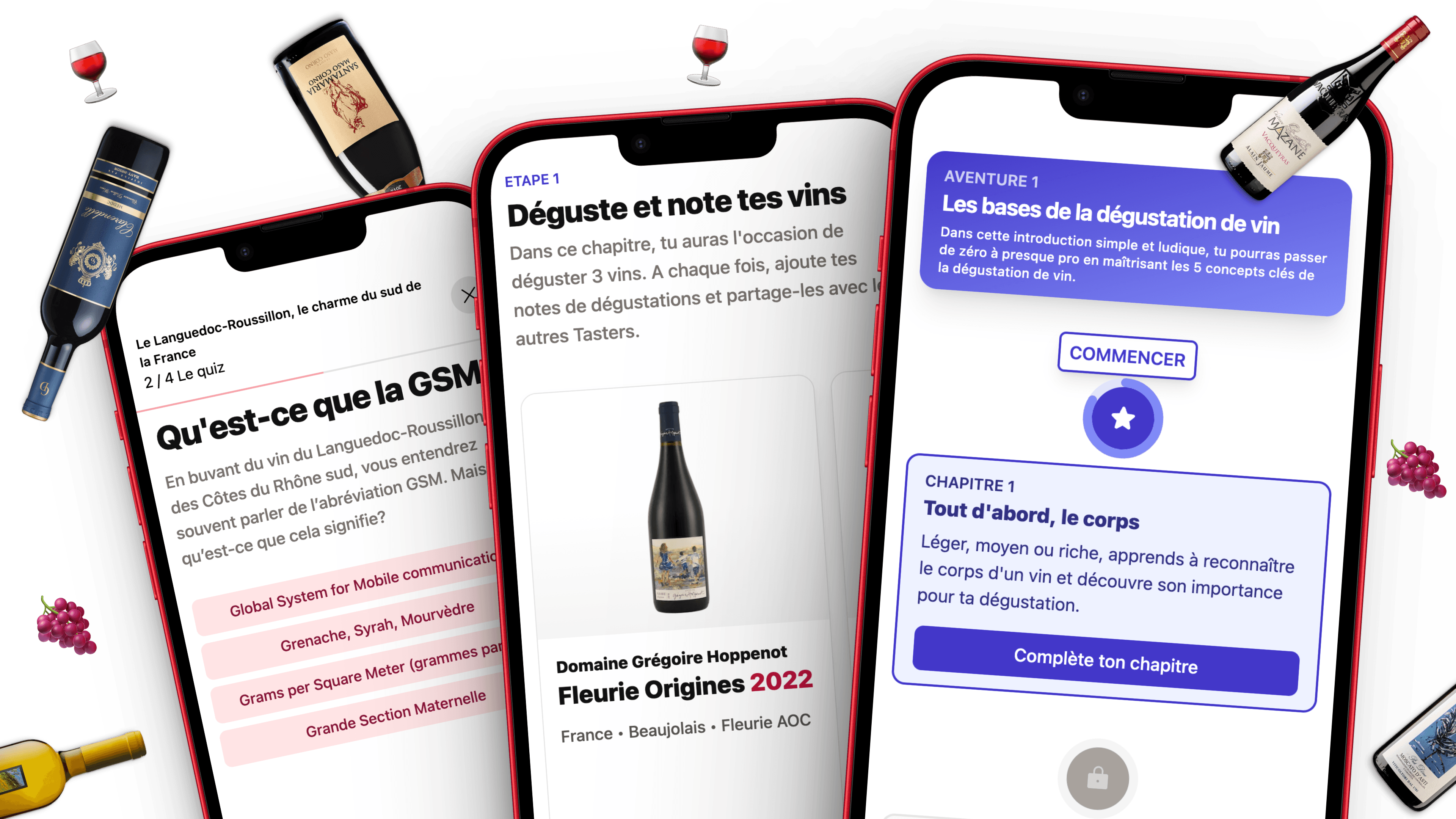 Illustration des écrans de Tasters Explorer